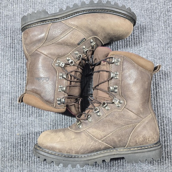 Cabelas Boots Mens Size 9EE Brown Leather Gore-Tex Thinsulate Iron Ridge 400G - Picture 1 of 16